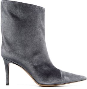 Alexandre Vauthier pointed-toe 90mm ankle boots Silver