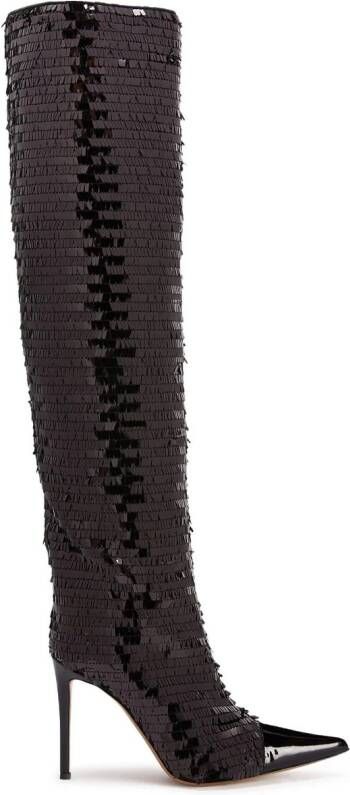 Alexandre Vauthier sequin-embellished 105mm boots Black