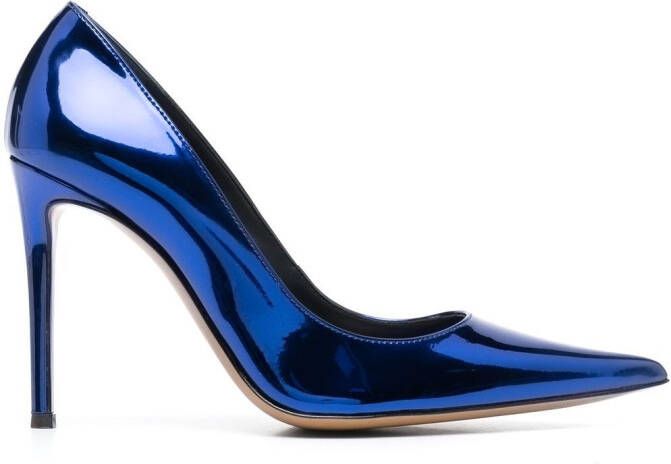 Alexandre Vauthier stiletto-heel patent leather pumps Blue