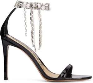 Alexandre Vauthier Tiffany 105mm crystal-embellished sandals Black