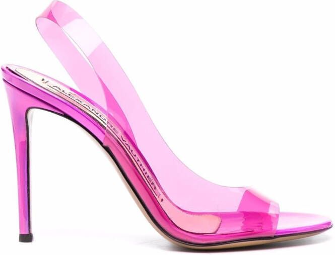 Alexandre Vauthier transparent slingback sandals Pink