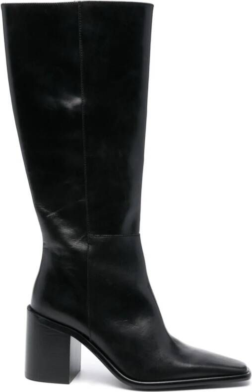 ALOHAS Berta 80mm leather boots Black