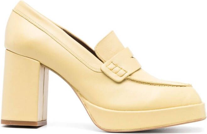 ALOHAS Busy 90mm leather pumps Yellow