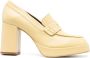 ALOHAS Busy 90mm leather pumps Yellow - Thumbnail 1