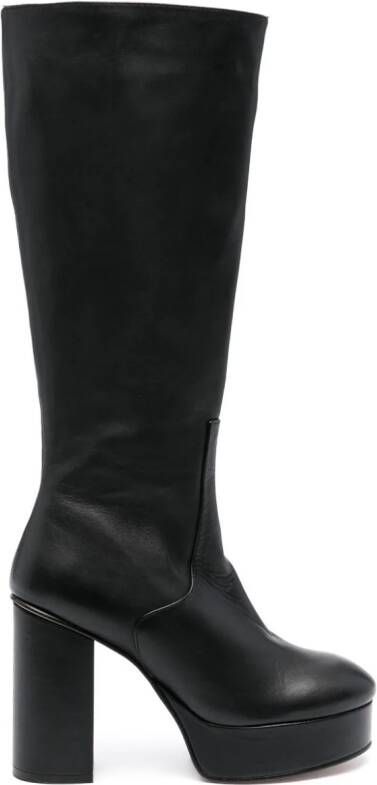 ALOHAS Joanna 115mm leather boots Black