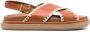 ALOHAS Marshmallow leather sandals Brown - Thumbnail 1