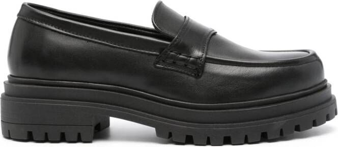 ALOHAS Obsidian leather loafers Black
