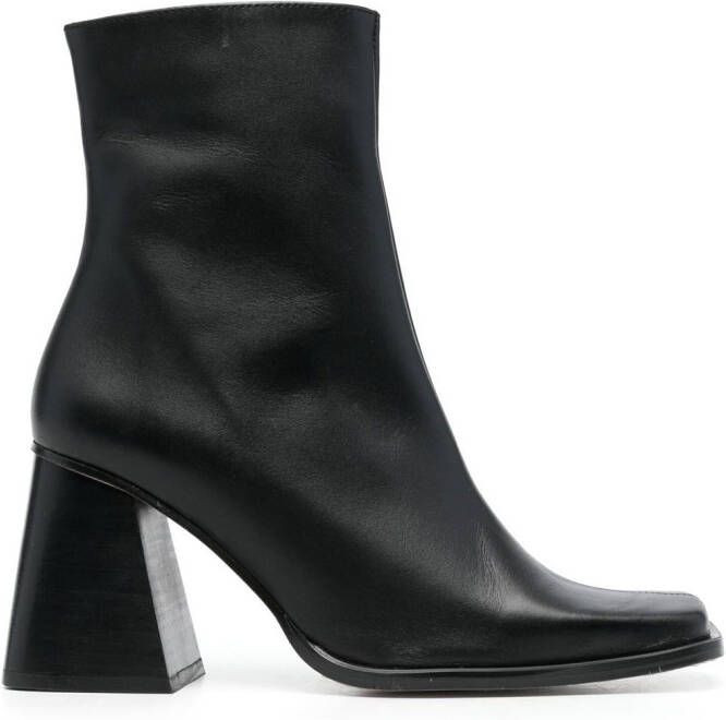 ALOHAS South 80mm leather ankle boots Black