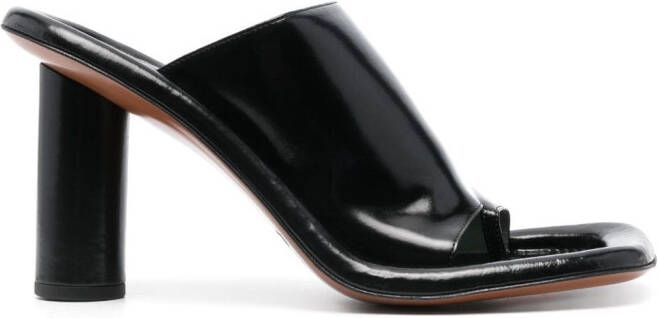 AMBUSH 95mm patent leather cushion mules Black