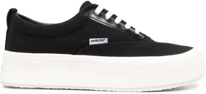 AMBUSH lace-up flatform sneakers Black