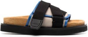 AMBUSH leather touch-strap slides Blue