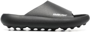 AMBUSH logo-print open-toe slides Black