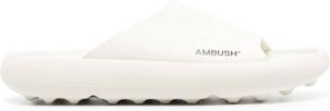 AMBUSH logo-print slip-on slides White