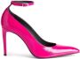 AMI Paris 90mm ankle-buckle heeled pumps Pink - Thumbnail 1