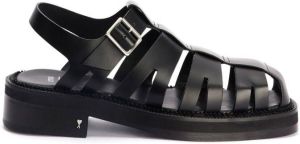 AMI Paris caged leather sandals 1 BLACK