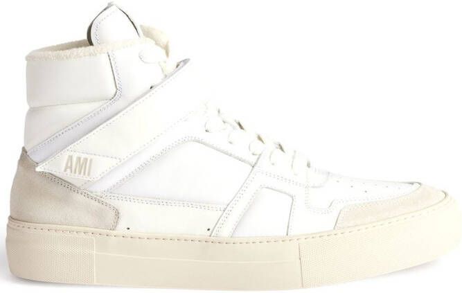 AMI Paris high-top leather sneakers White