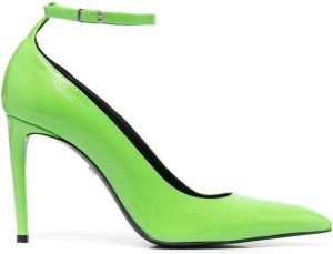 AMI Paris pointed-toe leather pumps Green