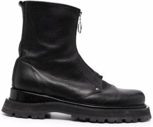 AMI Paris zip-front ankle boots Black