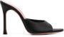 Amina Muaddi Alexa 105mm satin mules Black - Thumbnail 1