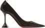 Amina Muaddi Ami Glass 95mm sculpted-heel pumps Black - Thumbnail 1