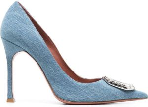Amina Muaddi Camelia 105mm crystal-embellished pumps Blue