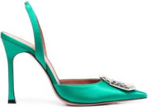 Amina Muaddi Camelia 90mm pumps Green
