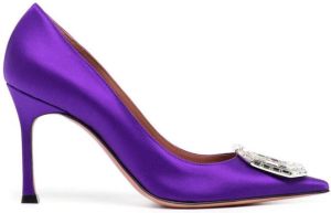 Amina Muaddi Camelia 90mm crystal-embellished pumps Purple