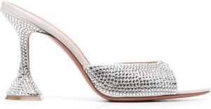 Amina Muaddi Caroline 105mm crystal-embellished sandals Silver