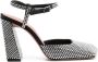 Amina Muaddi Charlotte 95mm crystal-embellished sandals Silver - Thumbnail 1