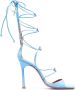Amina Muaddi Daisy strappy sandals Blue - Thumbnail 1