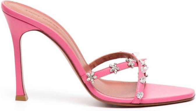 Amina Muaddi Felicia open-toe sandals Pink