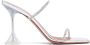 Amina Muaddi Gilda 95mm clear heel sandals Silver - Thumbnail 1