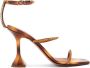 Amina Muaddi Gilda 95mm crystal-embellished sandals Brown - Thumbnail 1