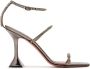 Amina Muaddi Gilda 95mm crystal-embellished sandals Silver - Thumbnail 1