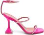 Amina Muaddi Gilda 95mm crystal-embellished sandals Pink - Thumbnail 1