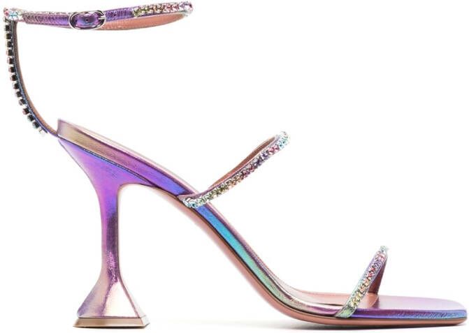 Amina Muaddi Gilda 95mm sandals Purple