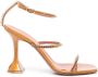 Amina Muaddi Gilda crystal-embellished sandals Brown - Thumbnail 1