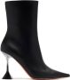 Amina Muaddi Giorgia 95mm leather boots Black - Thumbnail 1