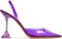 Amina Muaddi Holli Glass 95mm slingback pumps Purple - Thumbnail 1