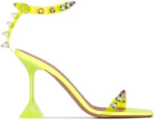 Amina Muaddi Julia Glass 95mm sandals Yellow