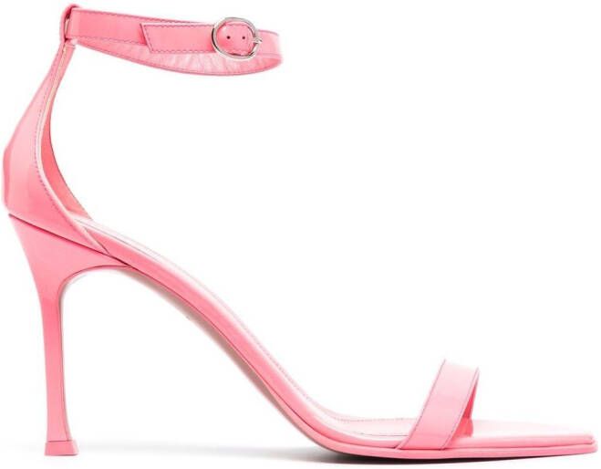 Amina Muaddi Kim strappy sandals Pink
