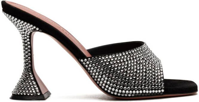 Amina Muaddi Lupita 60mm suede sandals Black