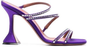 Amina Muaddi Naima 95mm crystal-embellished sandals Purple