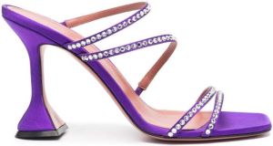 Amina Muaddi Naima crystal-embellished sandals Purple