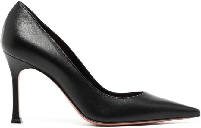 Amina Muaddi pointed high-heel pumps Black
