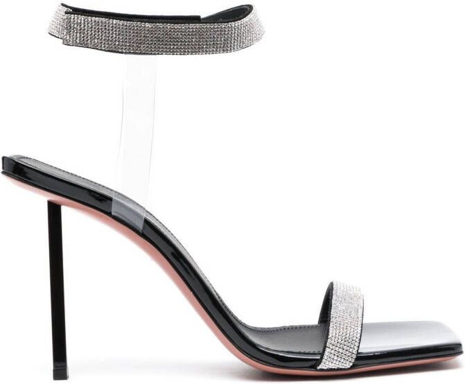 Amina Muaddi Rih 110mm crystal-embellished sandals Black