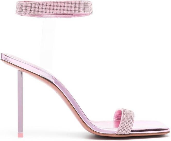 Amina Muaddi Rih 110mm crystal-embellishment sandals Pink