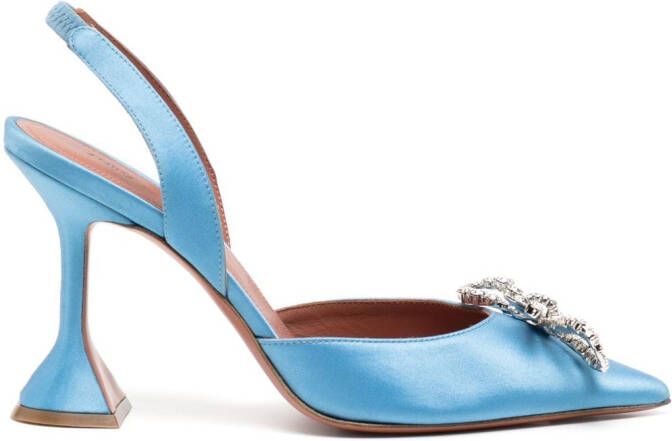 Amina Muaddi Rosie 95mm slingback sandals Blue