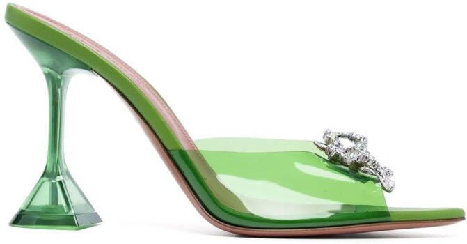 Amina Muaddi Rosie crystal-embellished 100mm sandals Green