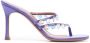 Amina Muaddi Tina 105 mm crystal sandals Purple - Thumbnail 1